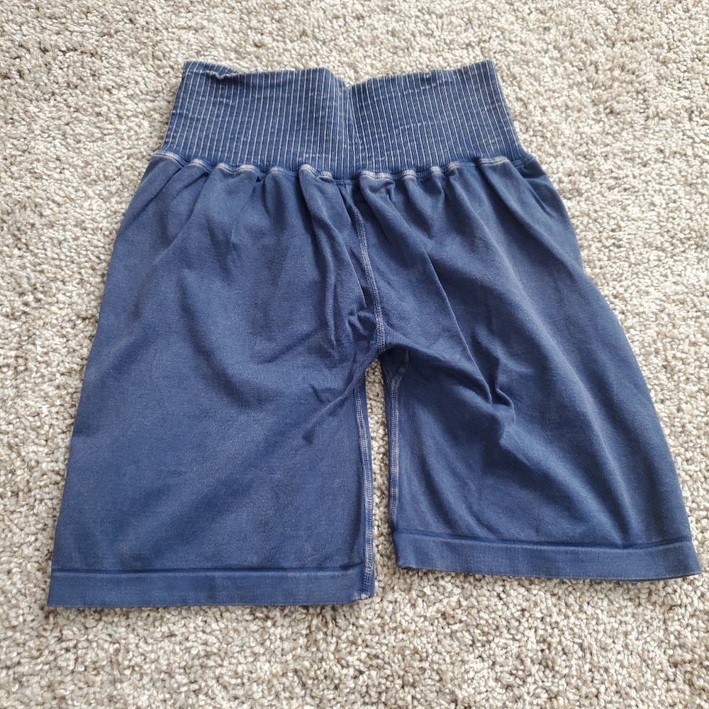 Free People Good Karma Ruched Biker Shorts 💙 - Picture 3 of 5